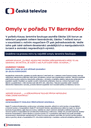 Omyly v pořadu TV Barrandov